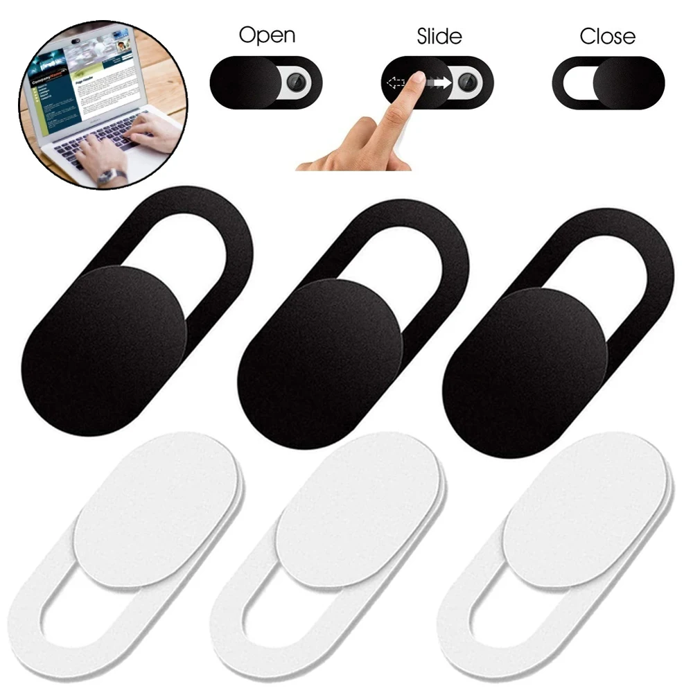 

1/5/10/20x Webcam Cover Shutter Magnet Slider Plastic Universal Antispy Camera Cover For Laptop iPad PC Macbook Privacy Sticker