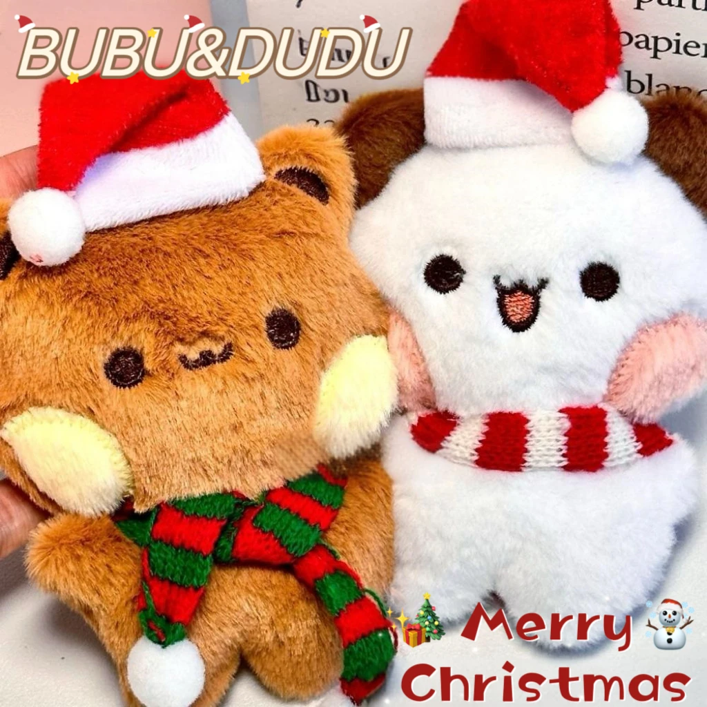 Christmas Bubu And Dudu Panda Pendant Magnet Bag Pendant Dolls Cute Backpack Keychain Decoration Couple Accessories Gift Toys