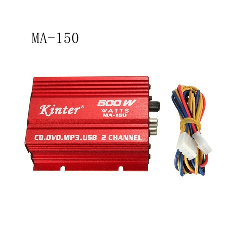 MA150 Mini 12V 2 قناة HiFi ستيريو مكبر كهربائي سيارة دراجة نارية مضخم الصوت مع USB