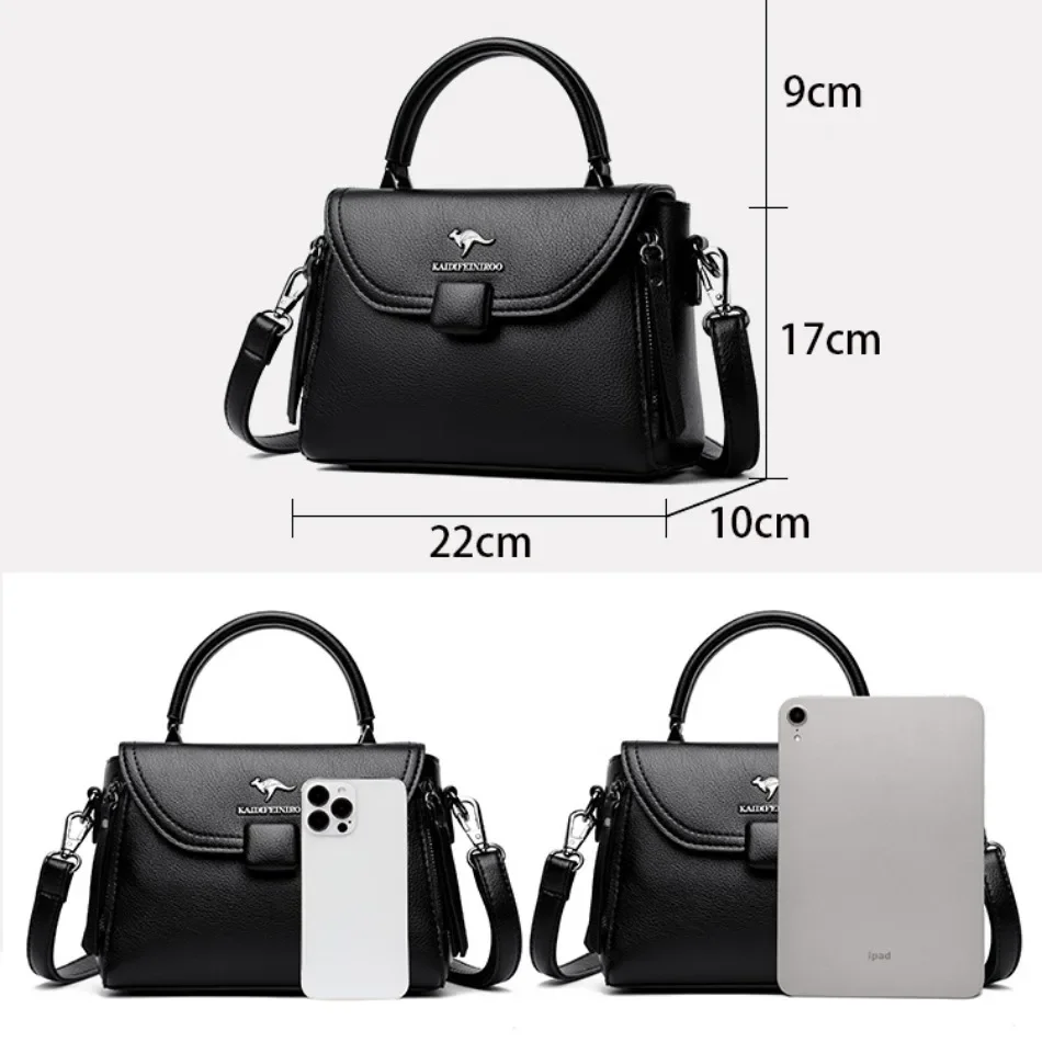 High Quality Leather Shoulder Crossbody Bags for Women 2024 Ladies Luxury Designer Fashion Handbags Female Messenger Sac A Main