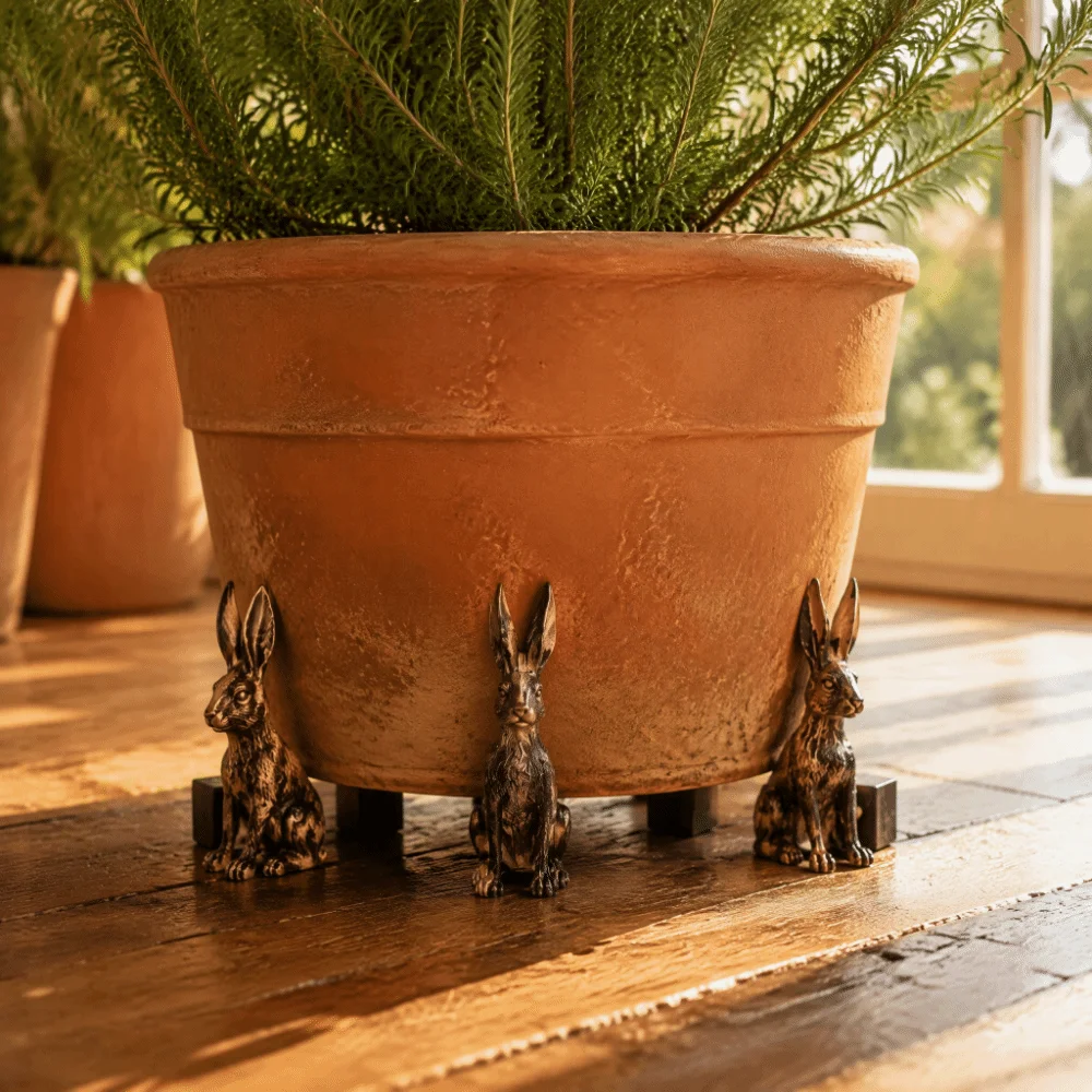 3PCS Weatherproof Resin Pot Feet Non-Slip Base Raised Design Planter Feet Risers Animal Shaped Plant Stand Supports