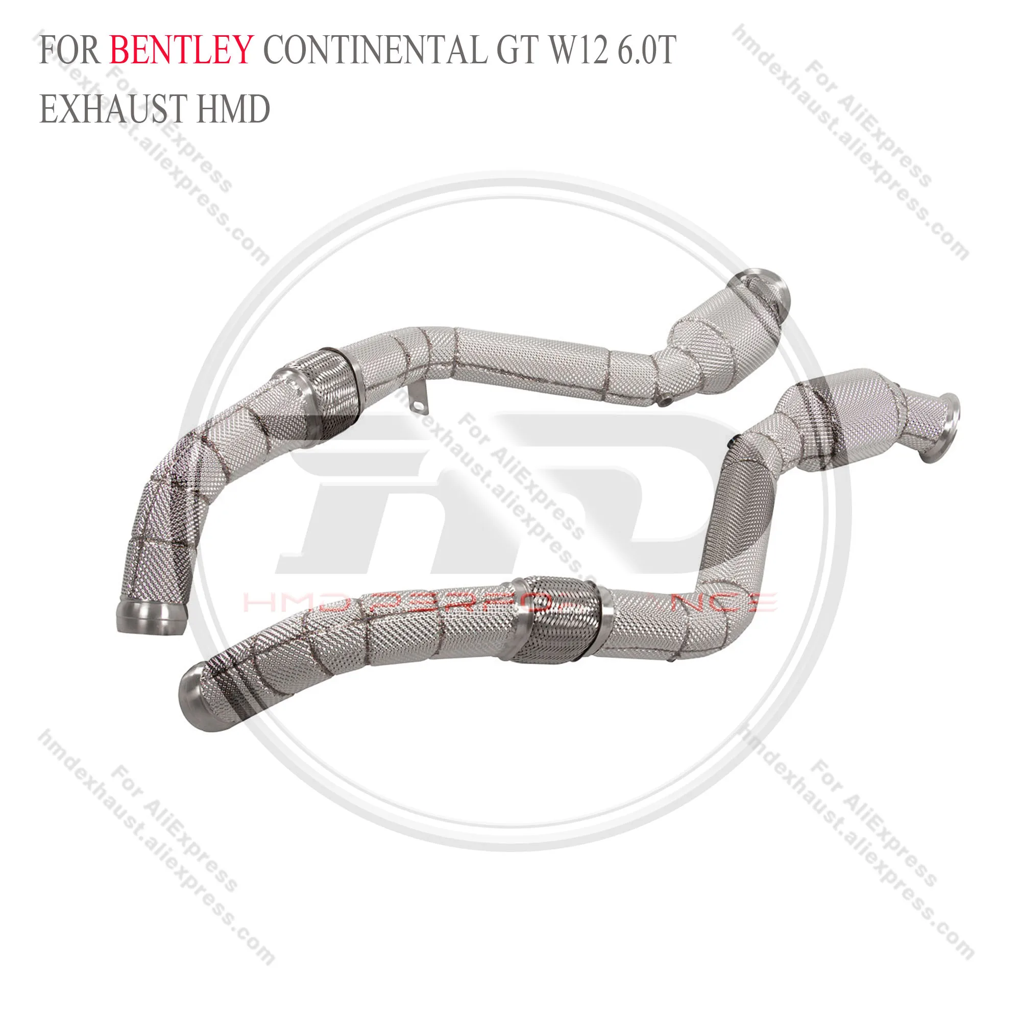 

HMD Stainless Steel Exhaust System High Flow Performance Downpipe For Bentley Continental GT W12 6.0T Racing Pipe Exhaust Pipe