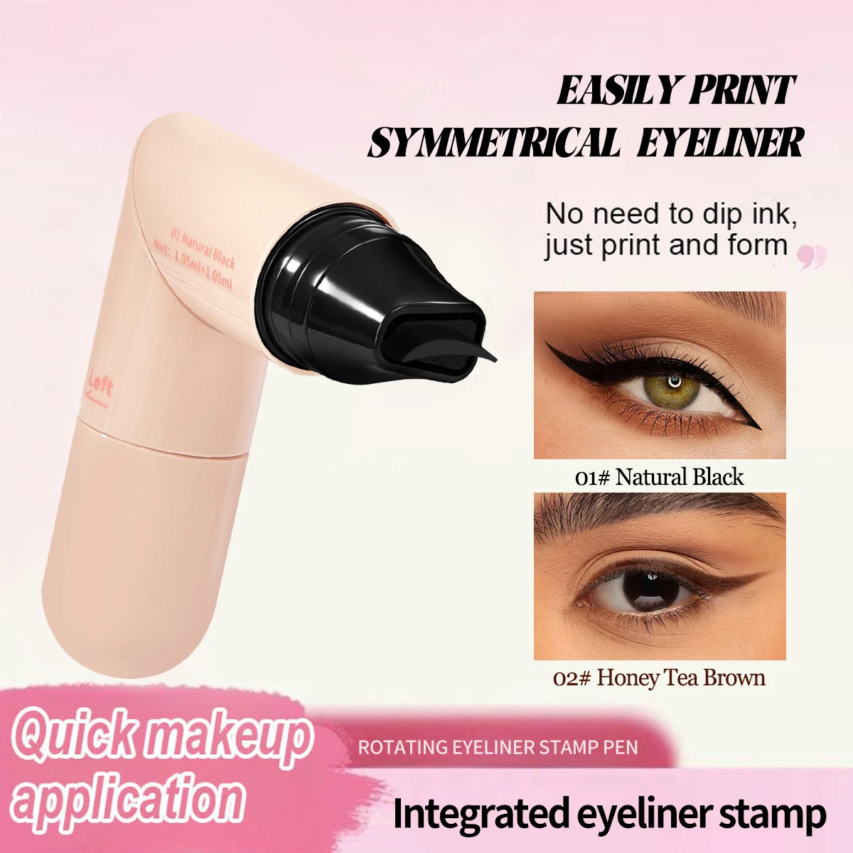 1 stylo eyeliner waterproof, séchage rapide, durable, lisse et facile à appliquer, permet de créer un maquillage naturel des yeux