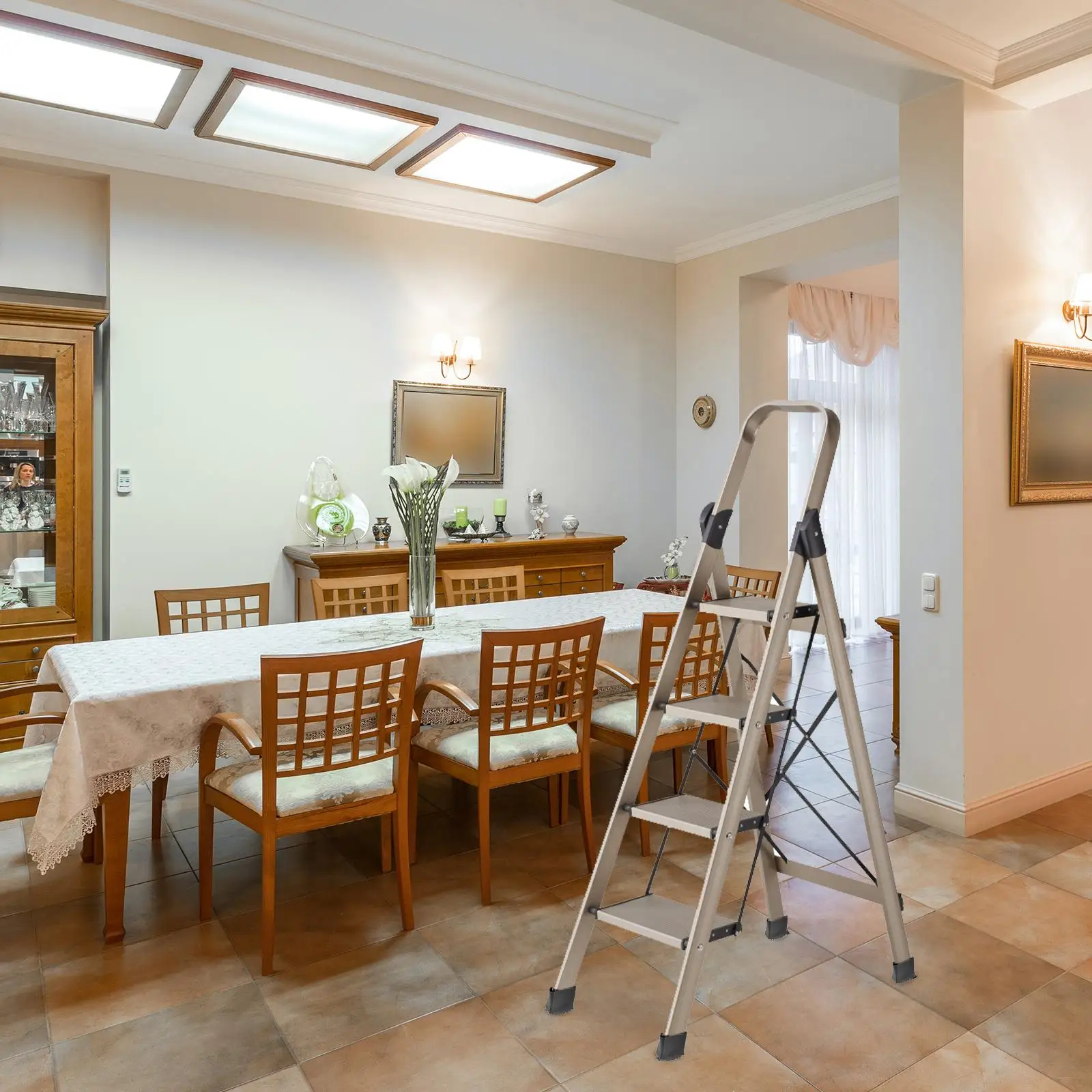 4 Pcs Ladder Foot Cover Step Feet Caps Ladders Hexagon Protective Covers Leg Rubber for Pad