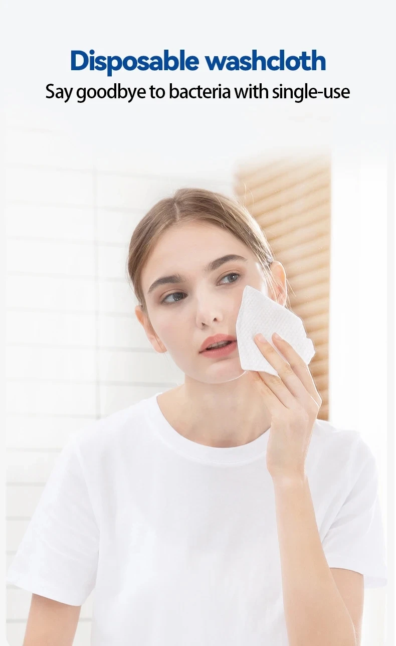 100 Stuks Wegwerp Gezichtshanddoek Katoenen Tissue Zachte Dikke Droge Veeg Herbruikbare Make-Up Remover Pads Gezichtsreinigingsdoekje