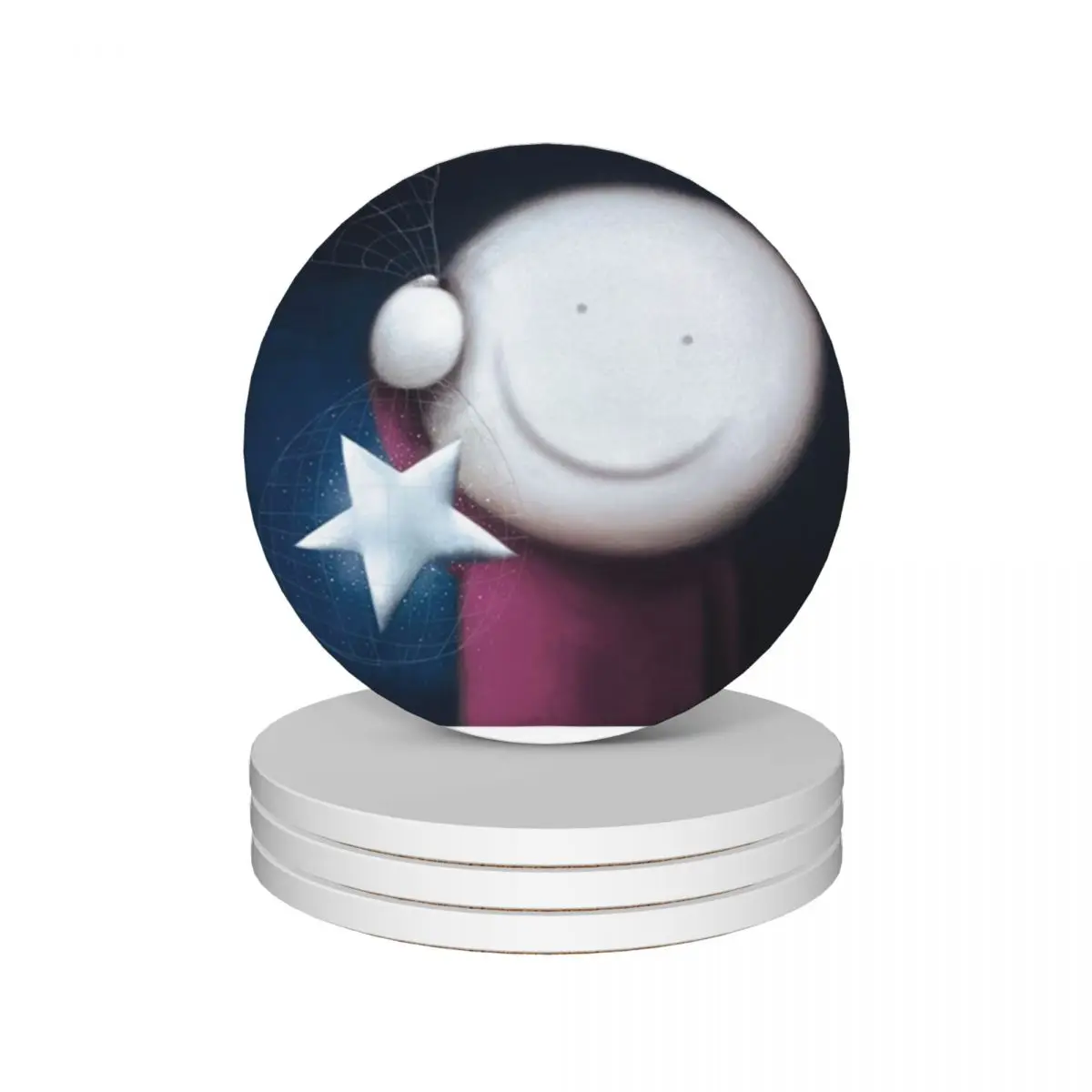 

Doug Hyde Ceramic Coasters (Set of 4) cute cup for ceramics Tea cups Coasters