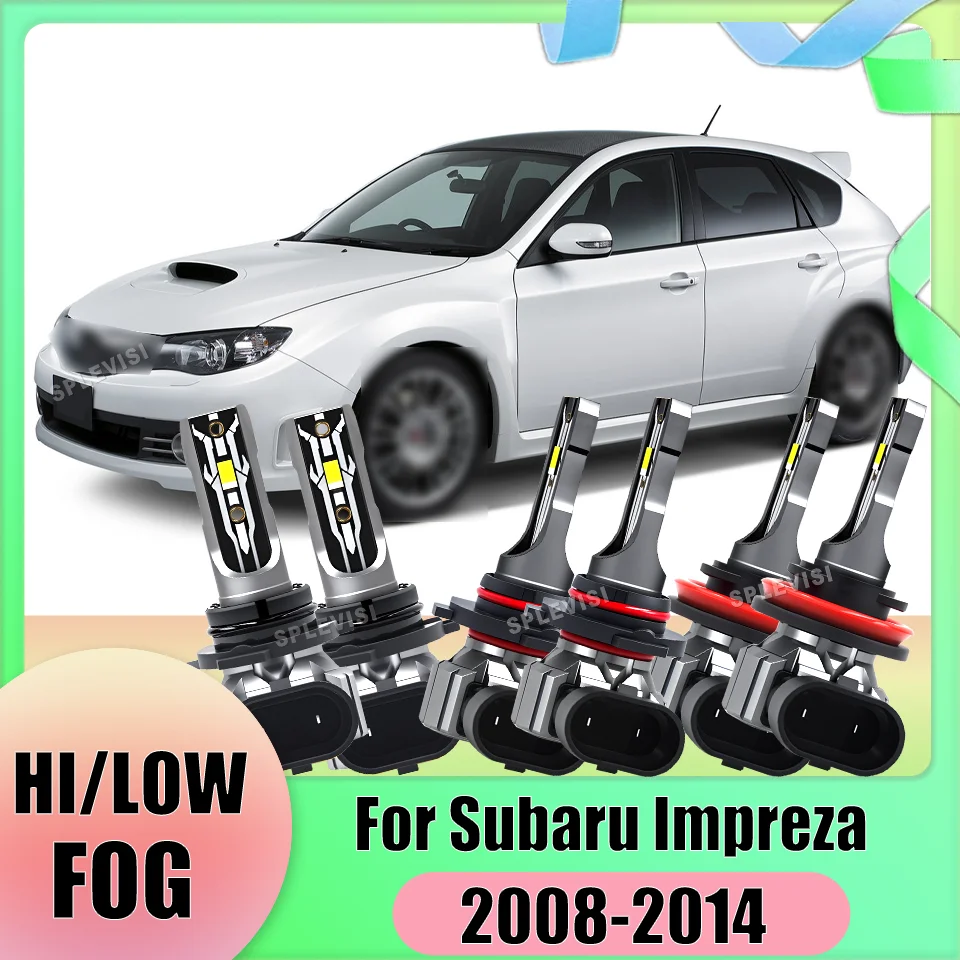 

High-Bright LED Headlights Foglamp for Safer Night Driving 9005 H11 9006 For Subaru Impreza 2008 2009 2010 2011 2012 2013 2014