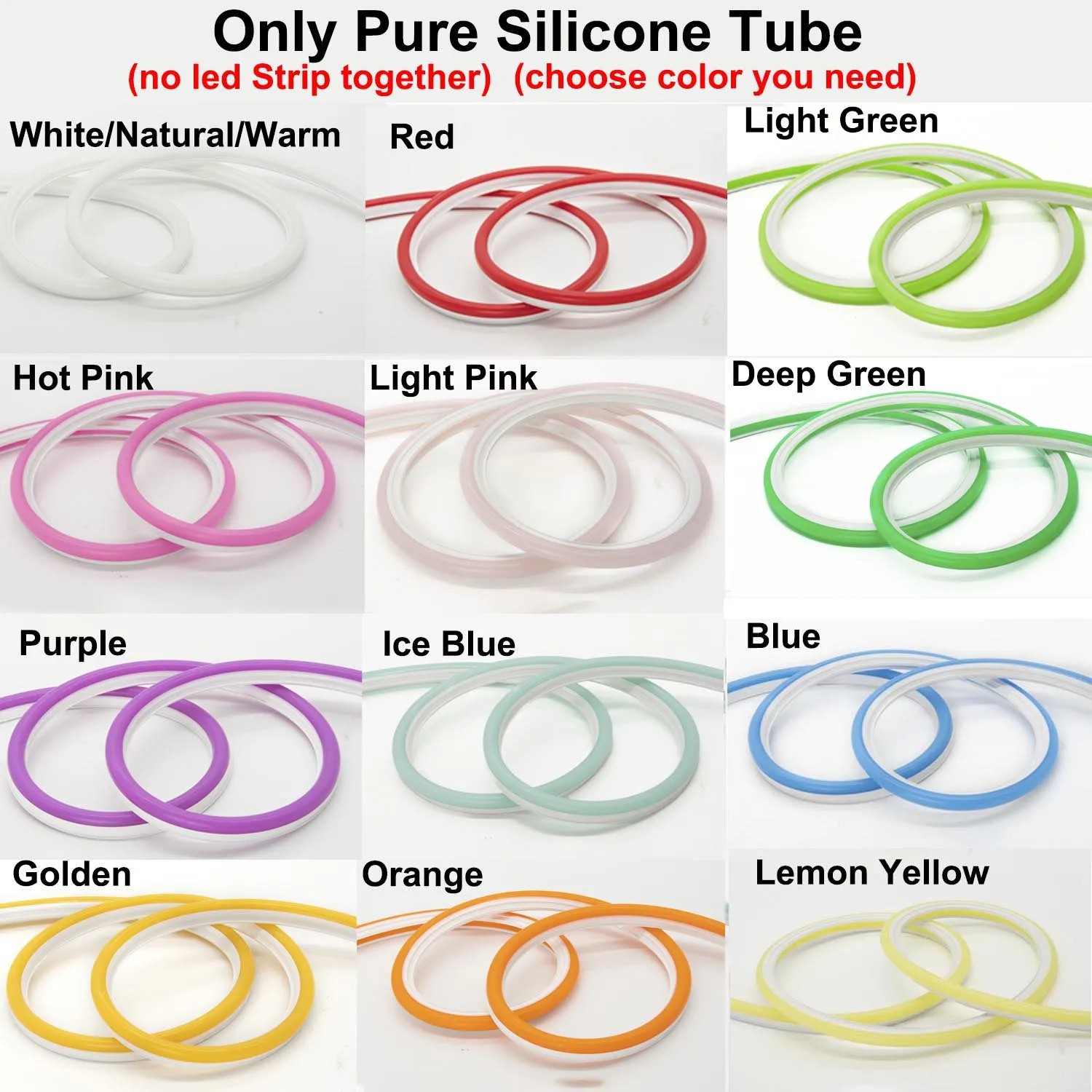 0.5-10m 6mm 8mm Silicone Neon Strip Tube Bendable Separate Newly Flexible For DIY LED Neon Sign Waterproof IP67