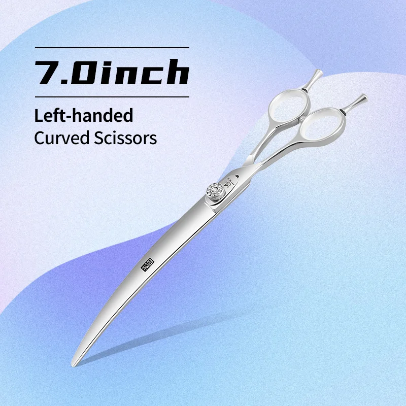 Fenice Linkshandige Professionele 7.0/7.5/8 inch JP440C Snijden Gebogen Pluizige Dunner Chunker Schaar Set Kit Hond Verzorging