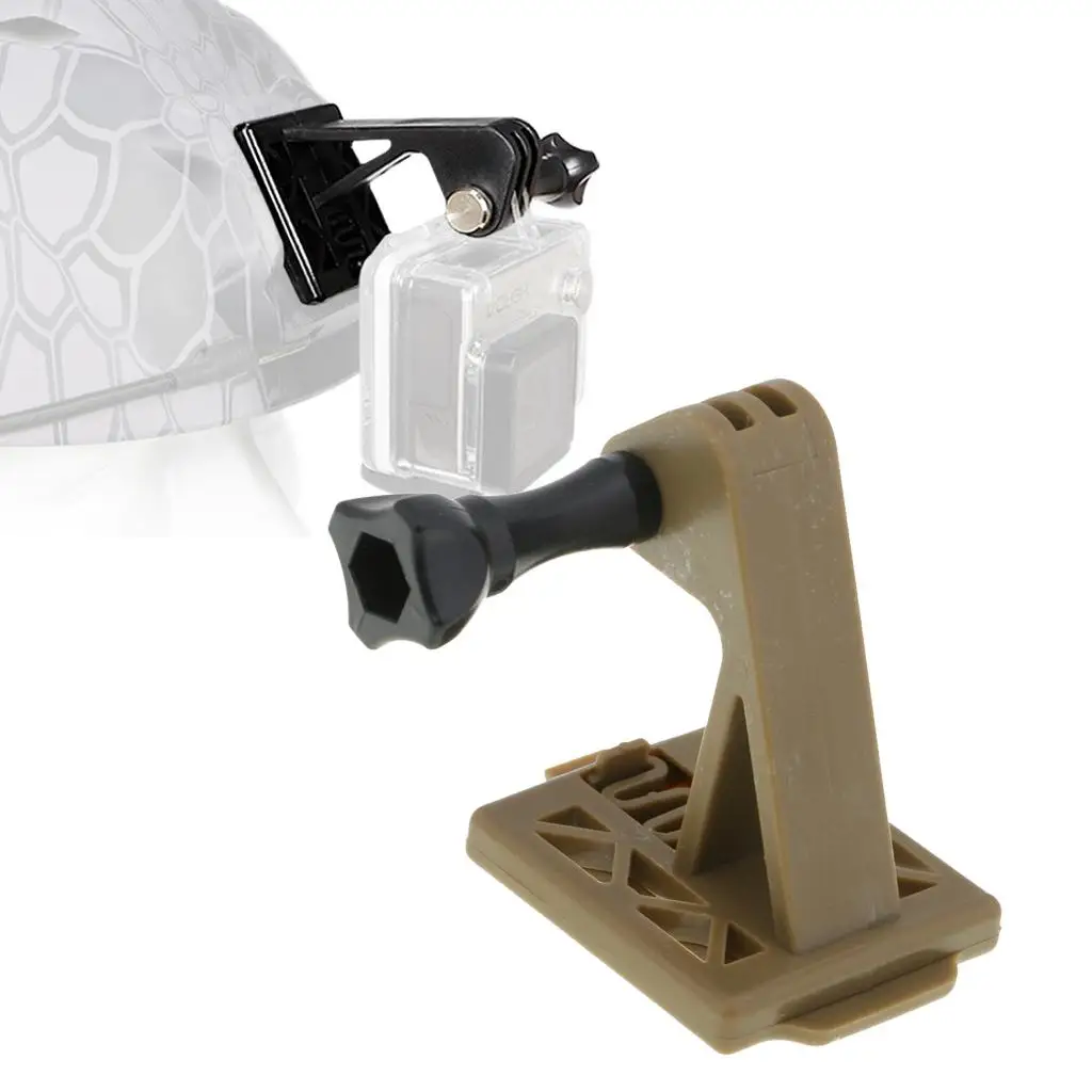 Universal NVG Helmet Mount Adapter Bracket for Gopro Camera Brown