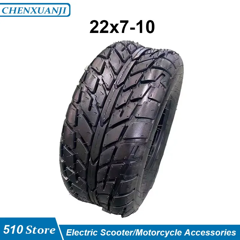 10 Inch Tyre 22×7-10 Tubeless Tire for Motorcycle ATV Go Kart Quad Buggy 4 Wheel High Quality Thick Off-road Vehicle