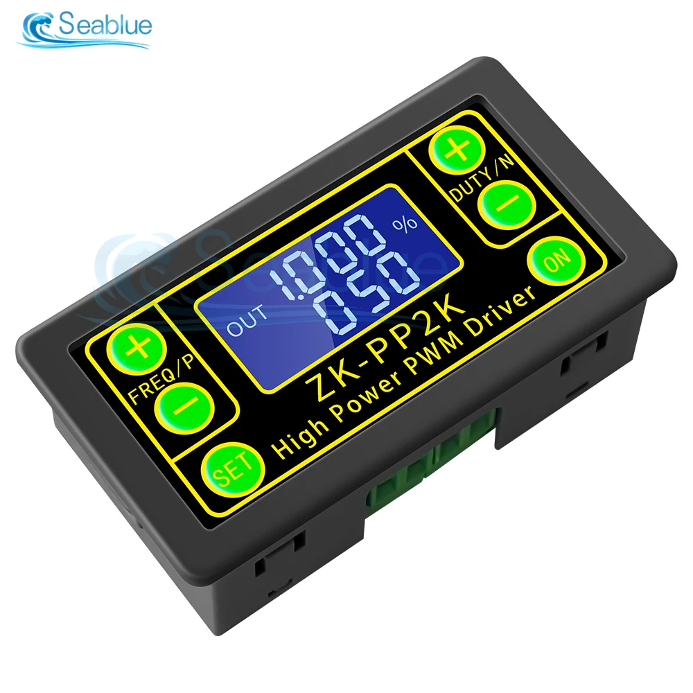 Drive Module ZK-PP2K 8A High Power PWM Dimming Cycle Delay  Motor LED Speed Controller LCD Pulse Frequency Cycle 1Hz-150KHz