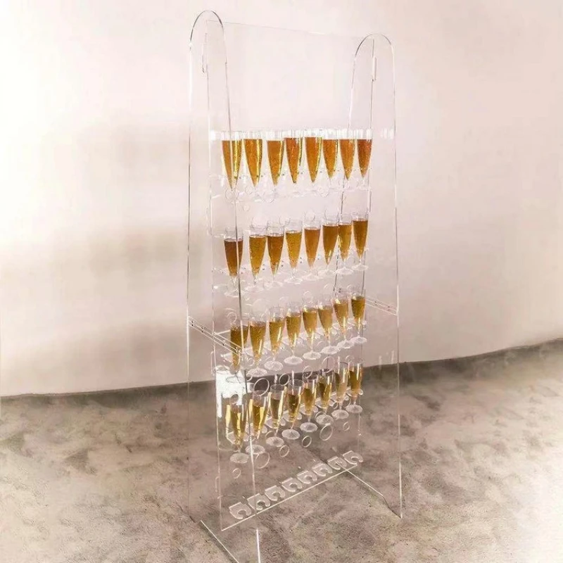 Hot-selling acrylic champagne tower display stand wedding wine tower props celebration opening acrylic