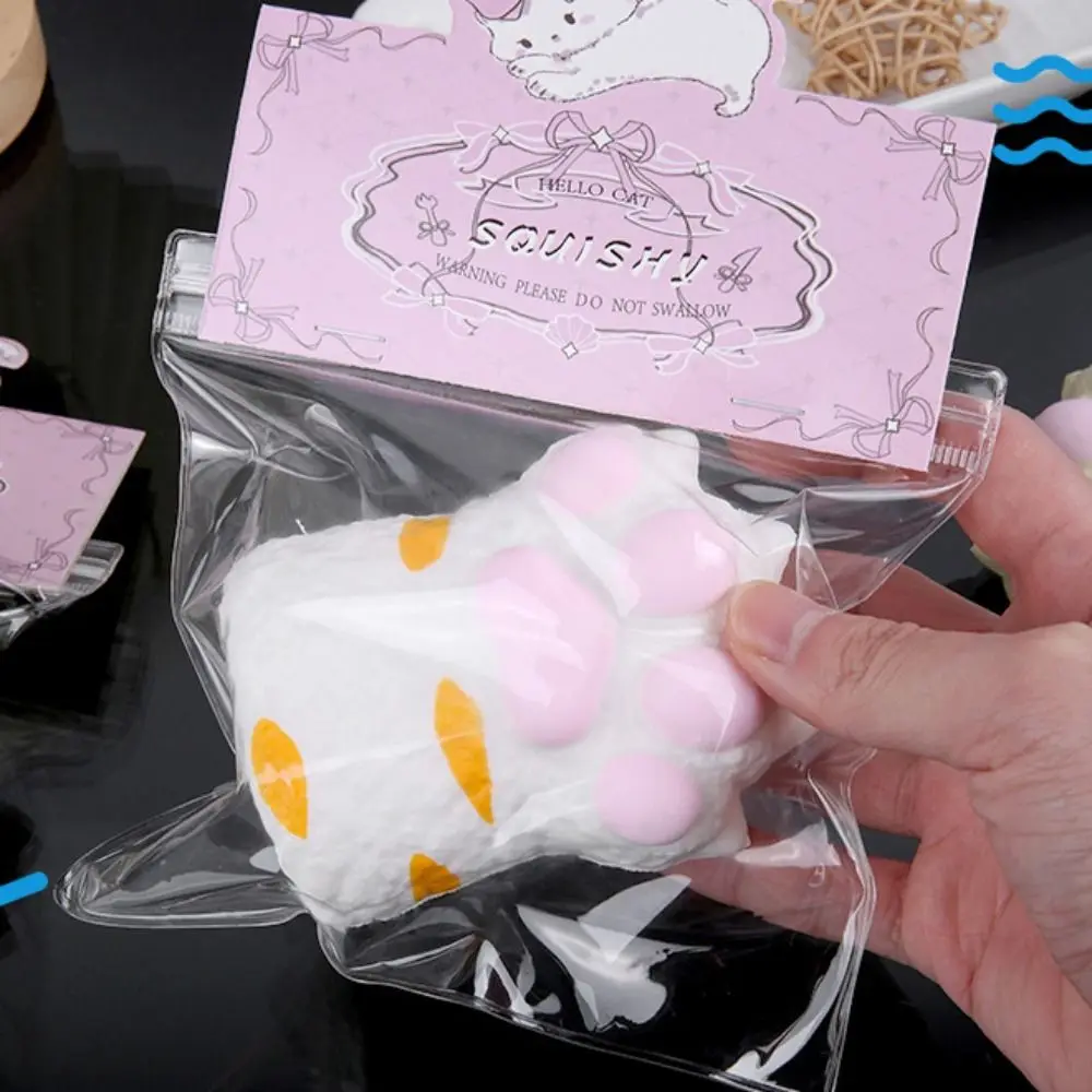 재미 있은 반죽 고양이 발 짜기 장난감 실리콘 수제 고양이 발 Fidget 장난감 3D 부드러운 고양이 발 핀치 장난감 어린이