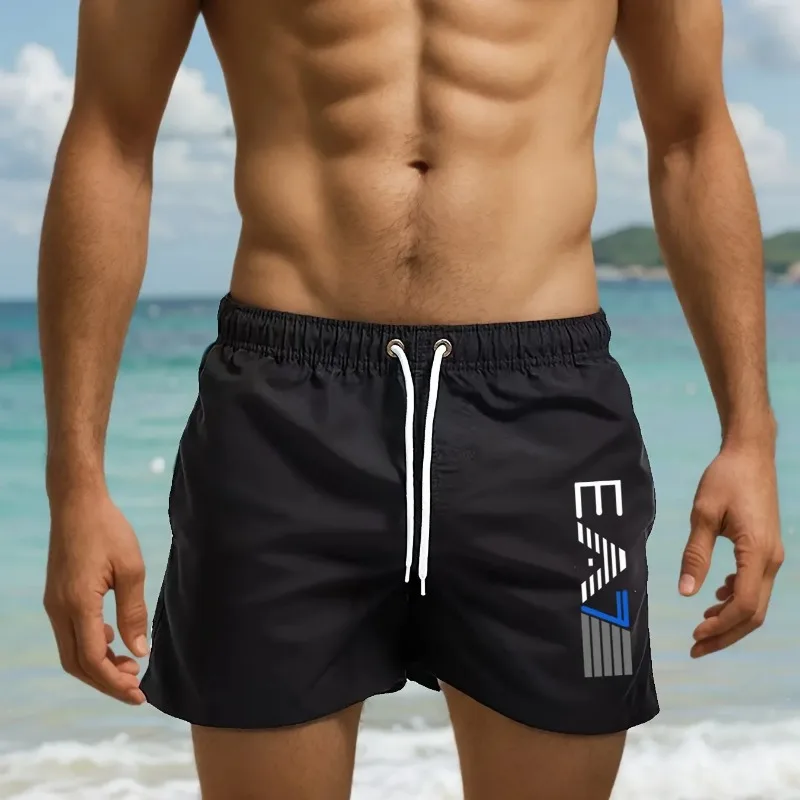 Nowe letnie modne, lekkie, luźne i oddychające szorty plażowe z nadrukiem, idealne do sportu i fitnessu.