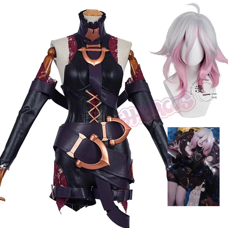 

FC6Anime Briar Cosplay Game LoL Costume Sexy Jumpsuit Accessories Wig Set Party Role Play Outfit for Women Briar Props Wig@FC8！