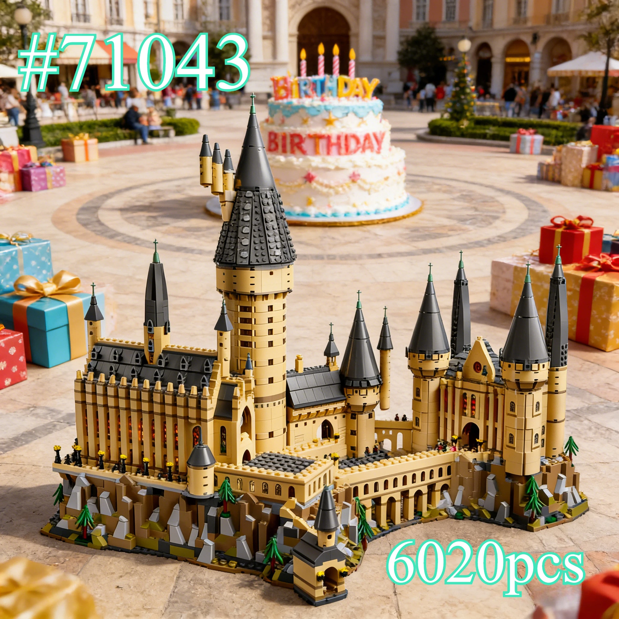 

Коллекционный набор мини-блоков Magic Castle 71043, идеально подходит для подарков на день рождения, не совместим с деталями Lego, 6020 шт.