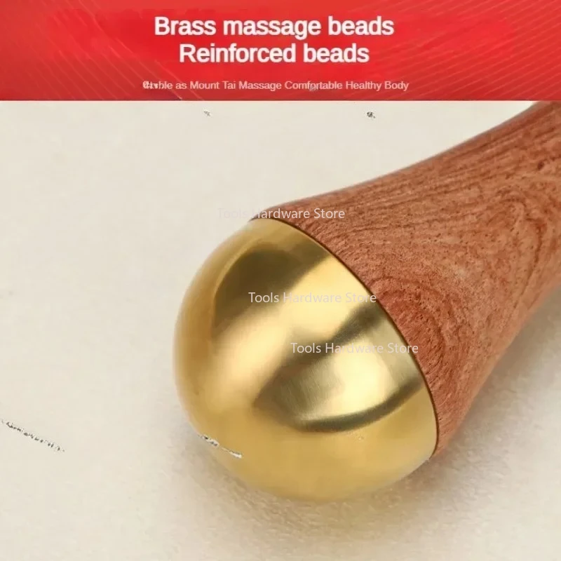 Guasha Massage Tool Face Gua Sha Face Copper Wood Scraping Stick Kansa Hammer Face and Foot Massage