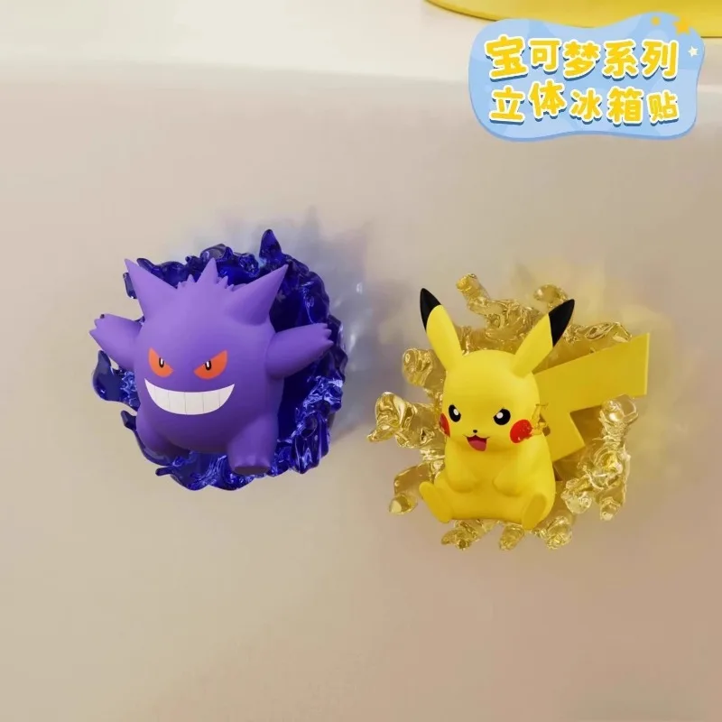 funism-pokemon-relacionado-imas-de-geladeira-magneticos-de-resina-tridimensional-estatuetas-genggeng-e-decoracoes-legais-de-pikachu