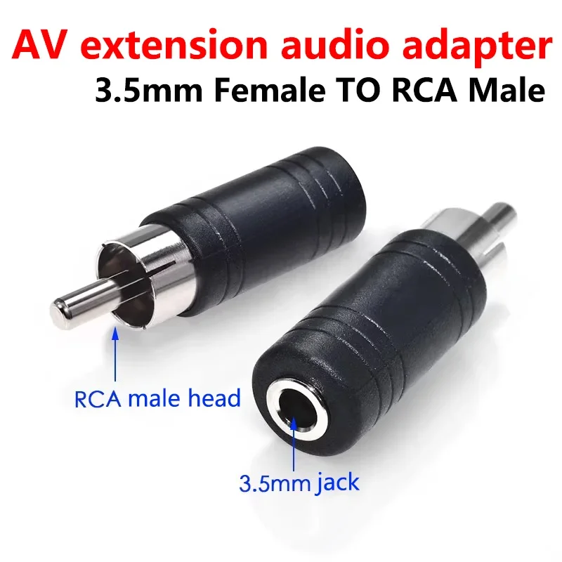 5/20/100PCS 3.5mm Female to RCA Terminal Plug Converter Connector socket Jack RCA Male Plug to 3.5mm Female Adapter Audio