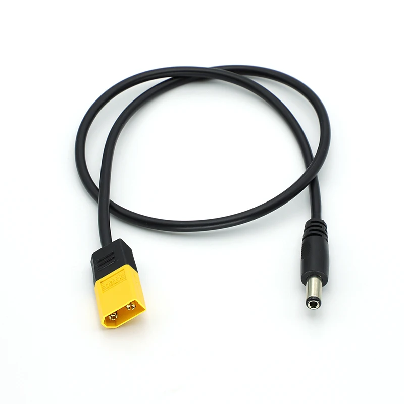 1PCS XT60 Male Bullet Connector To Male DC DC5525 Power Cable 5.5x2.5mm Adaptor For TS101 PINE64 Electronic Soldering Iron