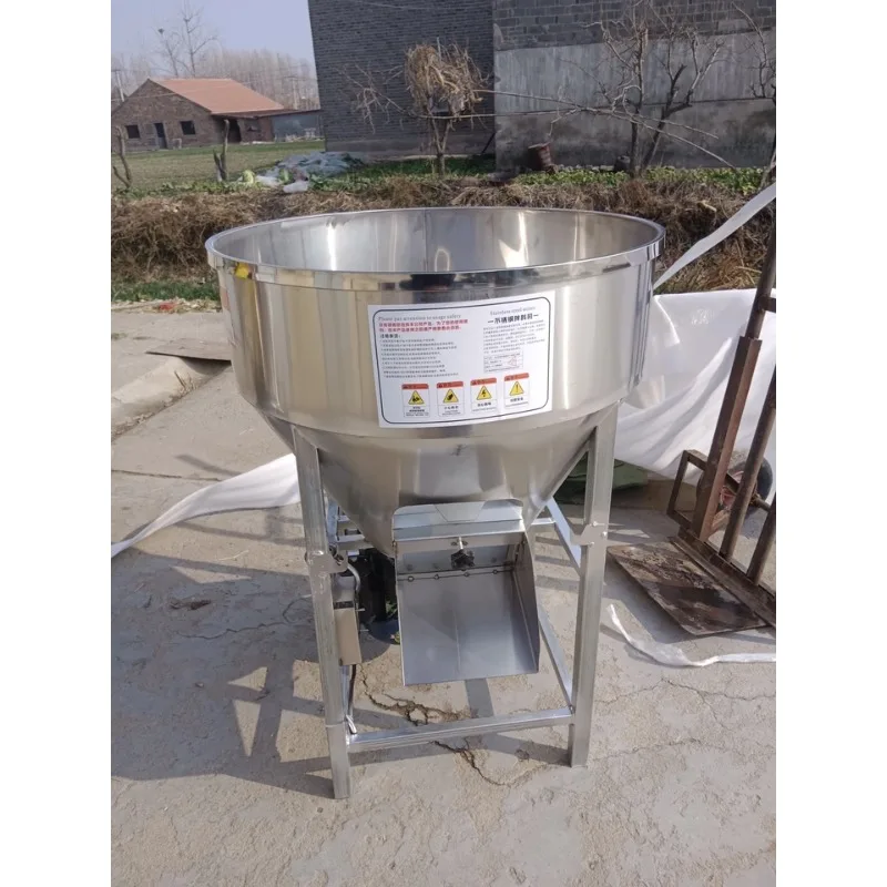 Stainless Steel Vertical Feed Mixer For Poultry Livestock Farm Grain Seed Coating And Dry Wet Powder Blending