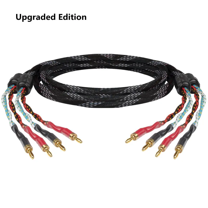 Hifi Western Electric Audiophile 4N OFC Speaker Cable Audio Electric Line With High-Purity Copper Amplifier Banana Head Plug