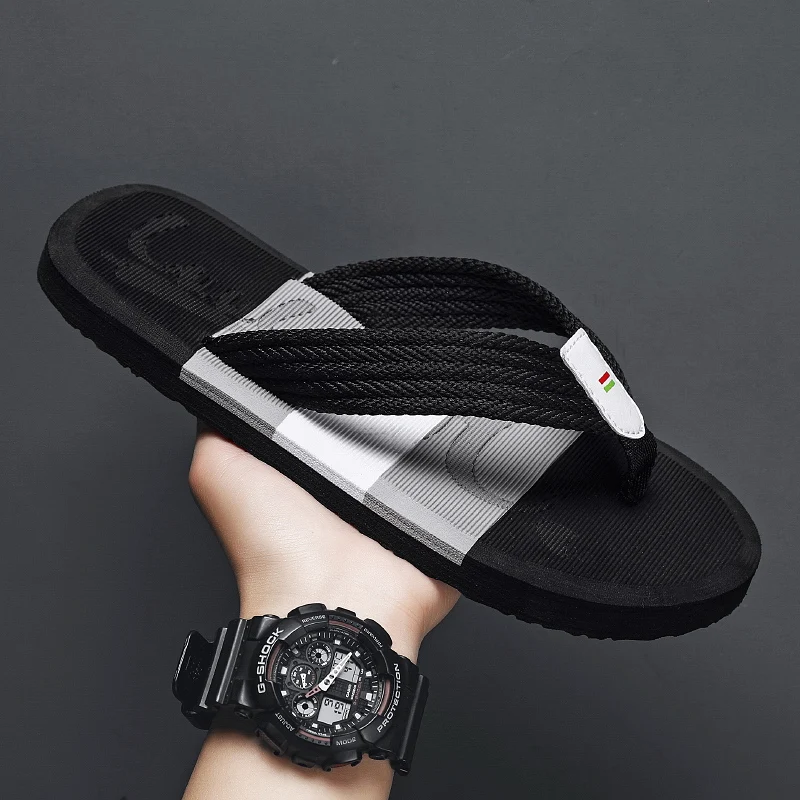 Nowe, duże męskie kapcie, modne, codzienne męskie sandały z grubą podeszwą, lekkie, do wędrówek i brodzenia, męskie klapki.