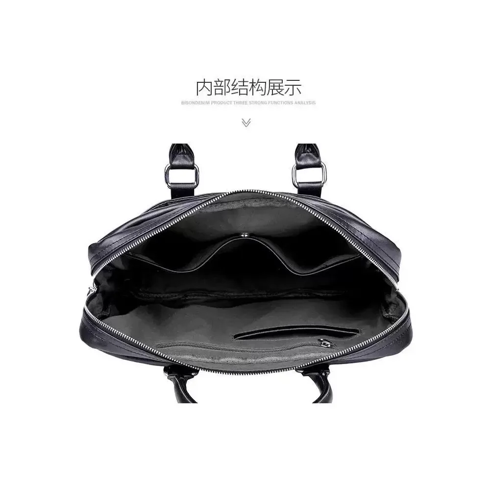 Business-Aktentasche für Herren, luxuriöse Pendler-Laptoptasche, modische Handtasche mit großer Kapazität, multifunktionale Umhängetaschen für Herren, Satchels für Herren – Detail 10