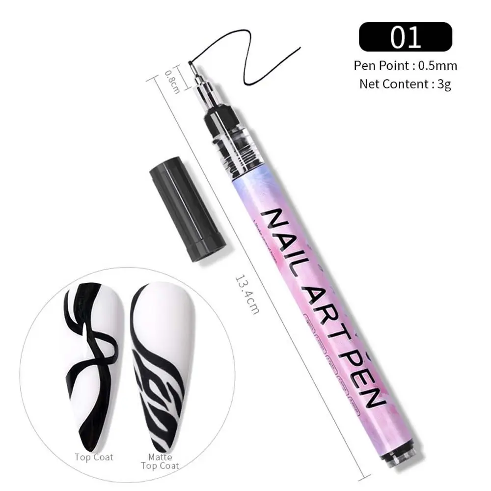 Lines Nail Art Work Graffiti Design DIY Nail Salon Nail Art Pen Nail Liner Brush Nail Polish Drawing Pen Nail Decor Pen