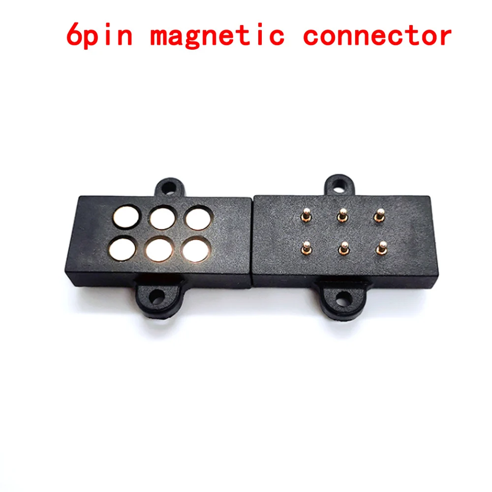 1Pair 8 Pin Magnetic Pogo Pin Connector 8 Positions 6pin 2A Spring Loaded Header Contact 8P for Charge Data Transfer cable Probe