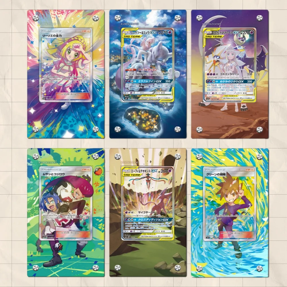 

For Anime Pokemon Ptcg Jasmine Acerola Lana Lisia Gardevoir Sylveon Brock Acrylic Protective Card Display Case Desktop Ornament