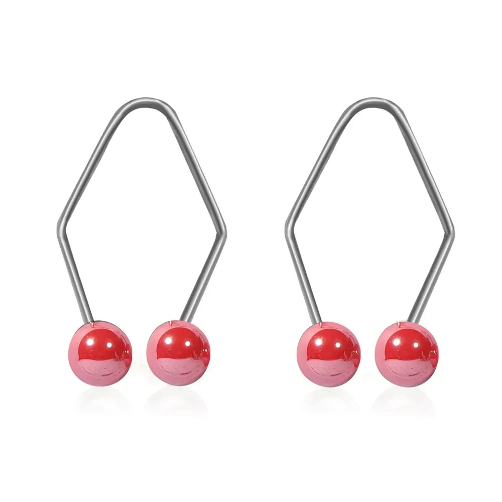 2pcs Alloy Dimple Trainer Facial Beauty Tools Pearl Face Muscle Exerciser Easy to Wear Cheeks Dimple Maker for Beautiful Smile