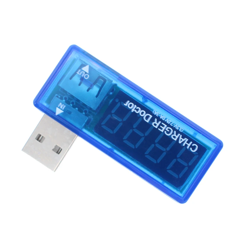 Digital USB Mobile Power charging current voltage Tester Meter Mini USB charger doctor voltmeter ammeter Turn transparent