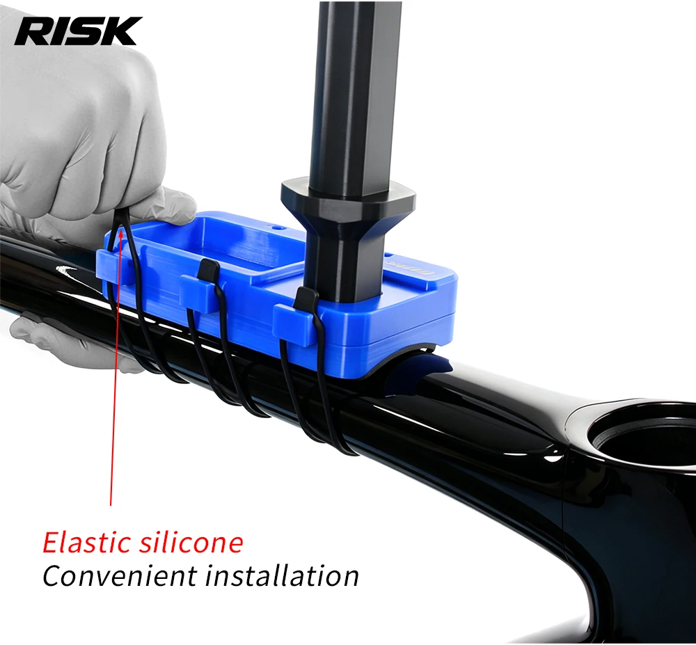 Risk MTB Rennrad Virtuelles Steuerrohr-Reparaturwerkzeug-Regal für externe und semi-interne Kabelführung Fahrrad-Schrauben-Vorbauabdeckung Aufbewahrungshalterung – Detail 3