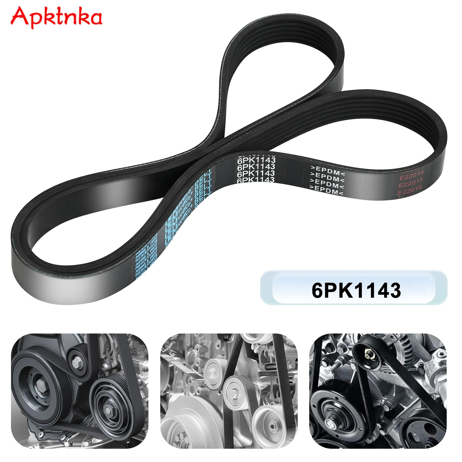 Para ford escape fusion edge explorer 3.5l v6 2011 2013 2015 2017 6pk1143 correia V-RIBBED cintos de ar condicionado multi v correia de transmissão