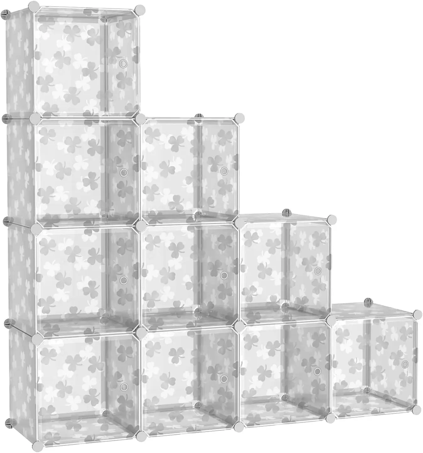 

Cube Storage Organizer with Doors, 10-Cube Shelves, DIY Plastic Modular Bookshelf, Closet Clothes Storage Shelving Ideal