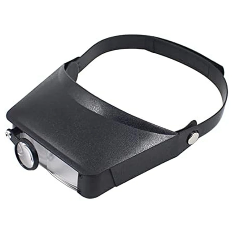 Slimline Headband Magnifier With 3 Lenses, Assisted Repair Of Head-Mounted Reading Magnifying Glass 1.5X/3X/9.5X/11X Easy To Use