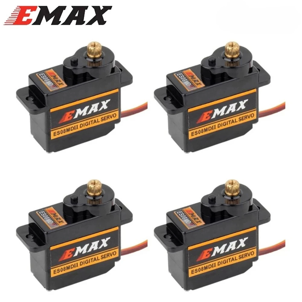 Мини-металлический сервопривод EMAX ES08MAII для радиоуправляемых автомобилей для хобби, таких как самолеты, автомобили, кора...