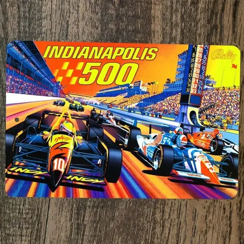 Indianapolis 500  Metal Wall Sign Video Game Poster