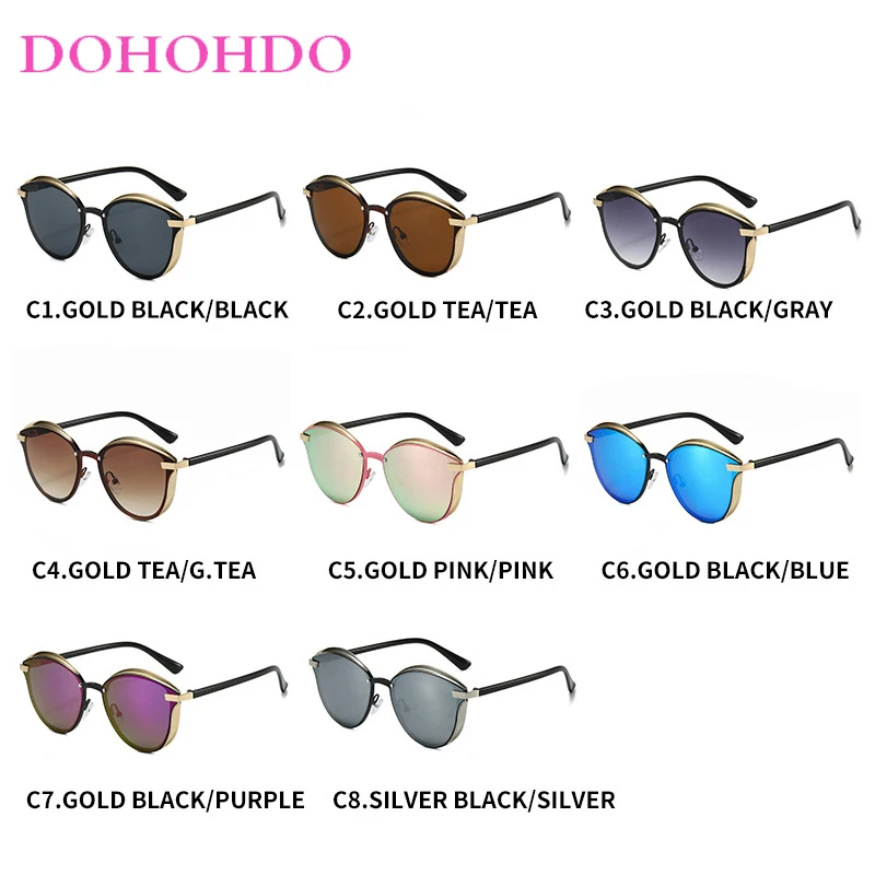 High Quality Ellipse Sunglasses For Men Women Luxury Design Ladies Elegant Sun Glasses UV400 Protection Fashion Cat Eye Eyewear