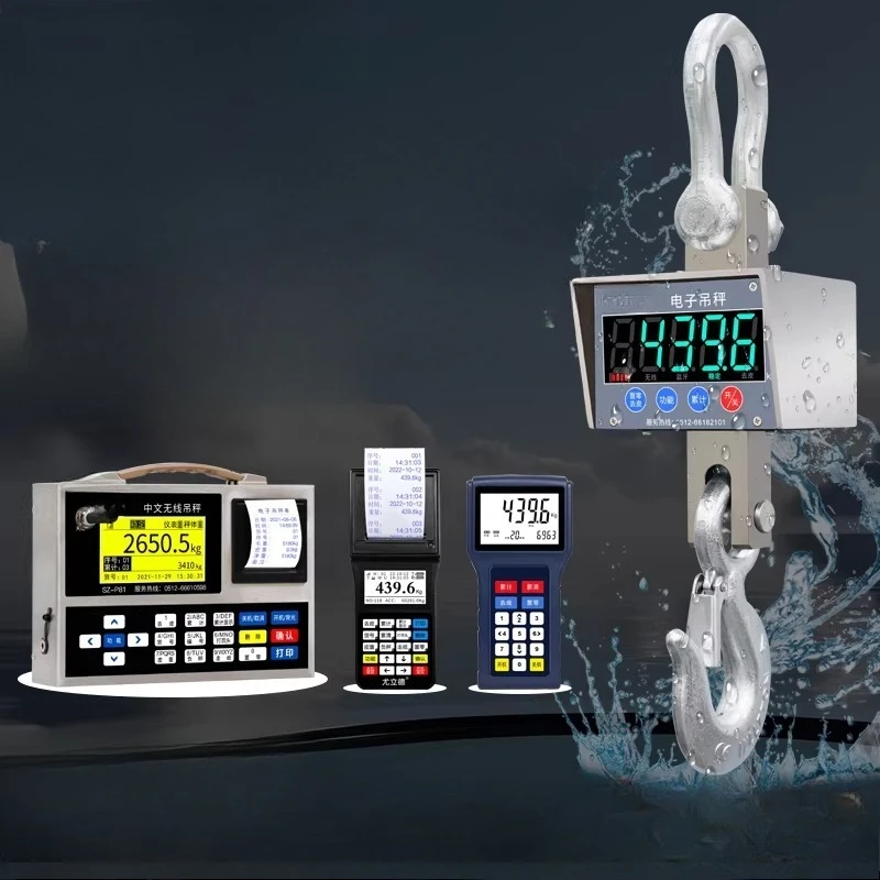 

Electronic hanging scale 5 tons 10 tons hook scale 3t wireless waterproof hanging scale hook drop weighing 2 tons driving