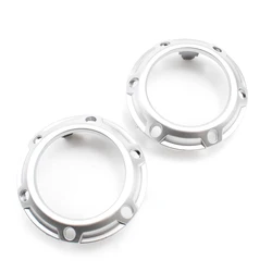 2PCS Front Fog Light Lamp Silver Cover Frame 6400A739 For Mitsubishi Outlander 2007 2008 2009