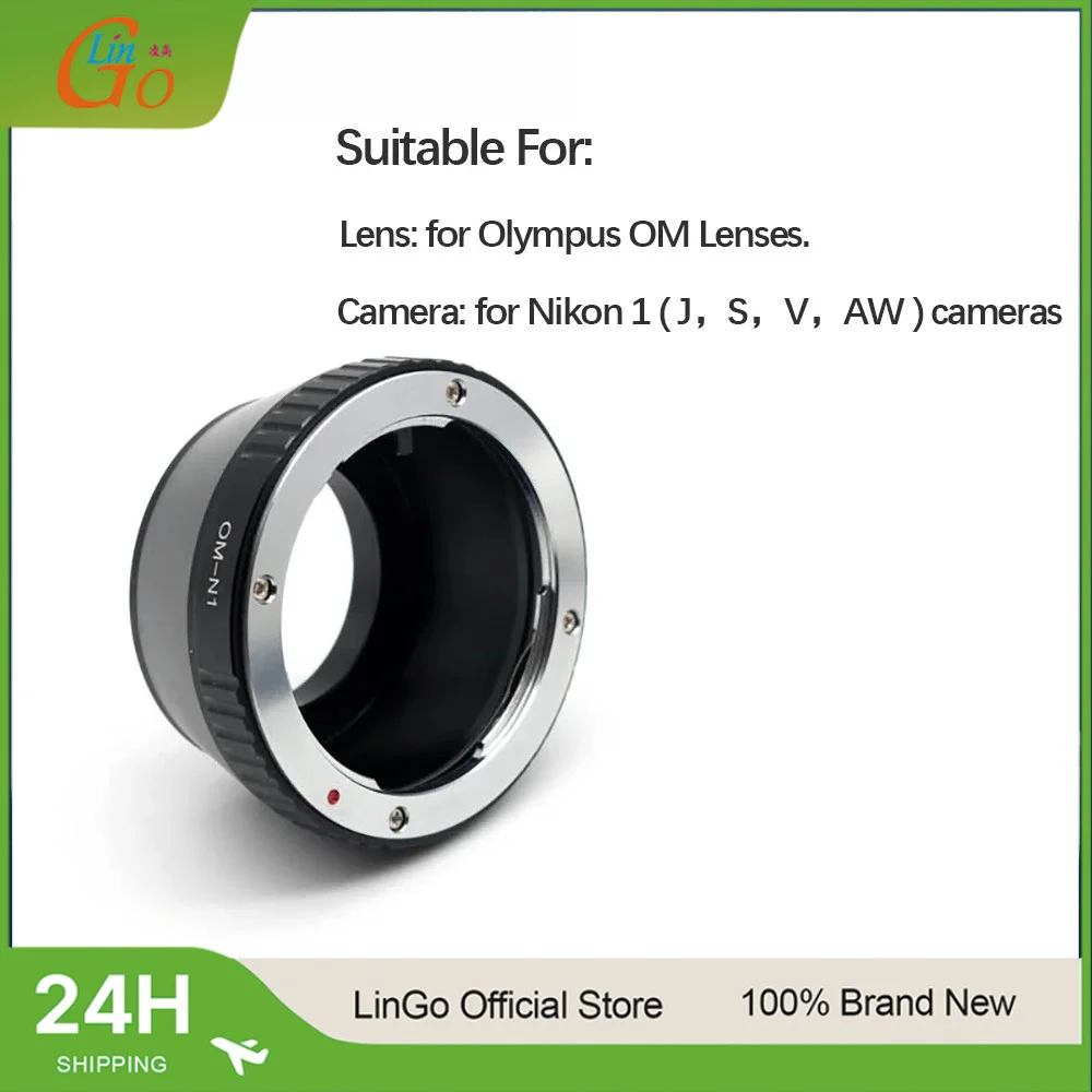 Переходное кольцо LinGo OM-NIK 1 для объективов Olympus OM на камеры Nikon 1 J5 J4 S2 V3 AW1 J3 J2 J1 V2 S1 V1