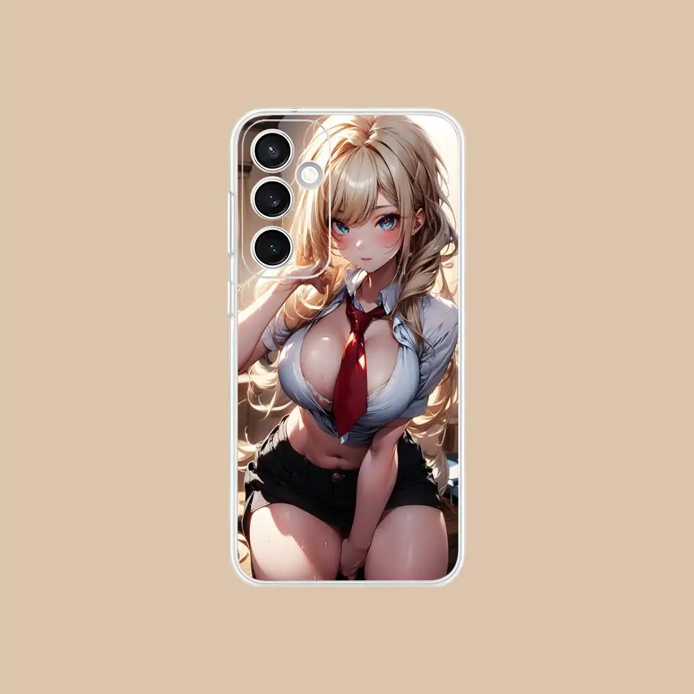 JK زي مدرسي فتاة قضية الهاتف لسامسونج غالاكسي S25 S24 S23 S22 S21Plus FE الترا واضح اللون واقية فاخرة جميلة