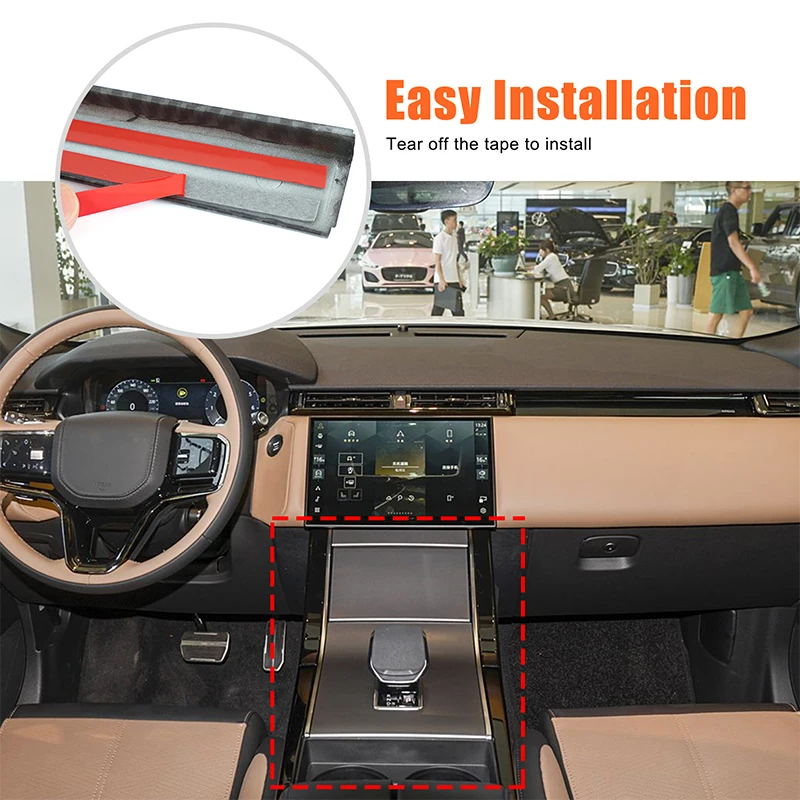 ABS plastic carbon fiber Central control gear panel side trim Suitable for Land Rover Range Rover Velar 2024+ car Accessories
