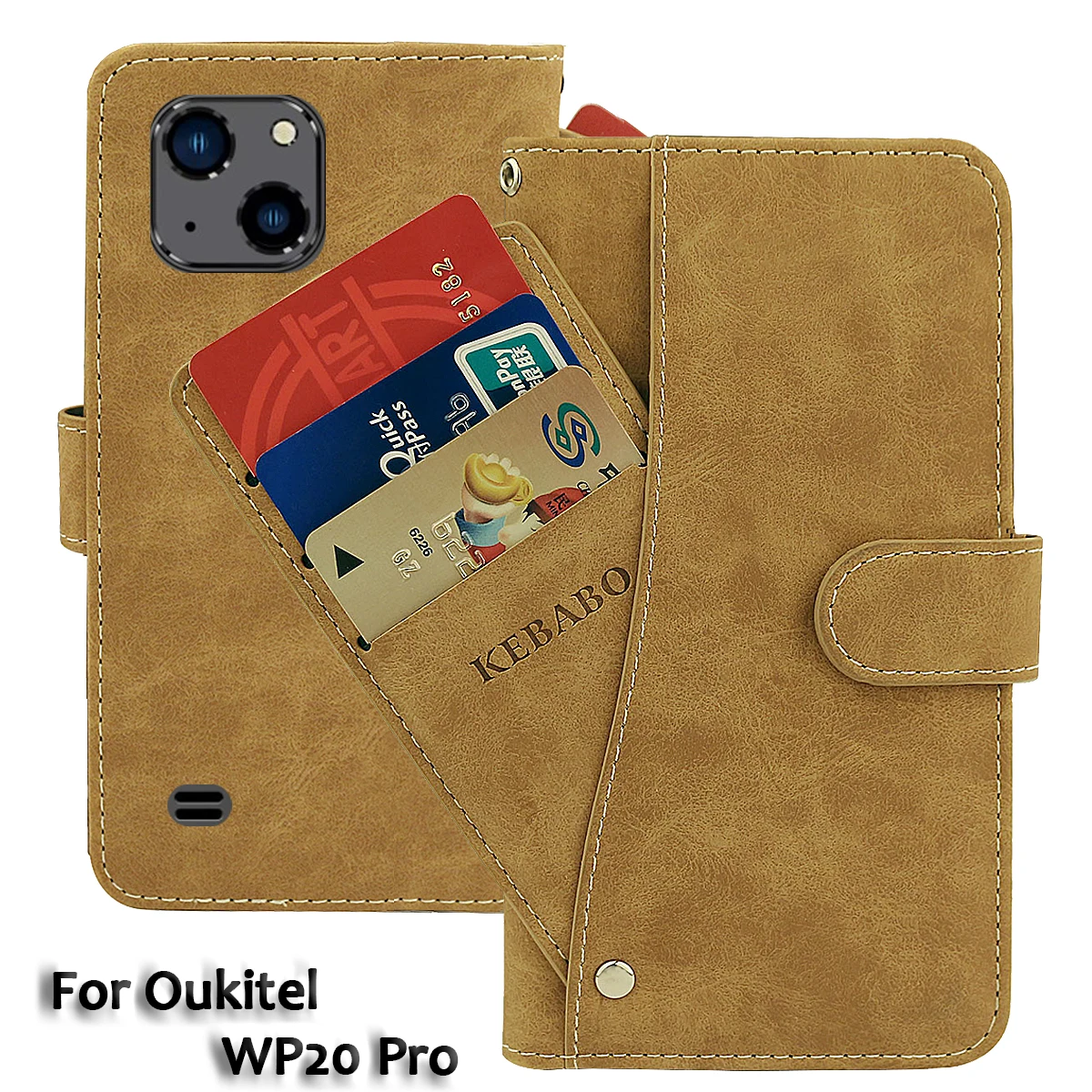 Vintage Leather Wallet Oukitel WP20 Pro Case 5.93