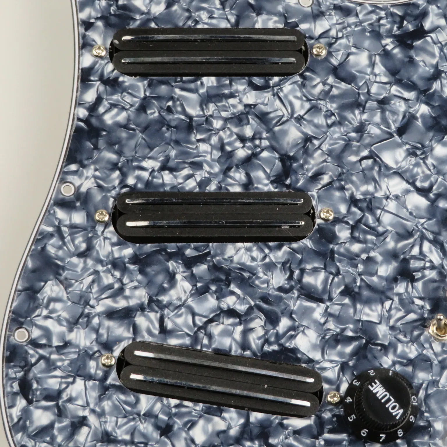 Loaded SSH Rail Pickguard Preassembled Circuit Dark Blue Pearloid Scratch Plate Fit Standard Strat ST Guitar  Pre-Wired Pickup