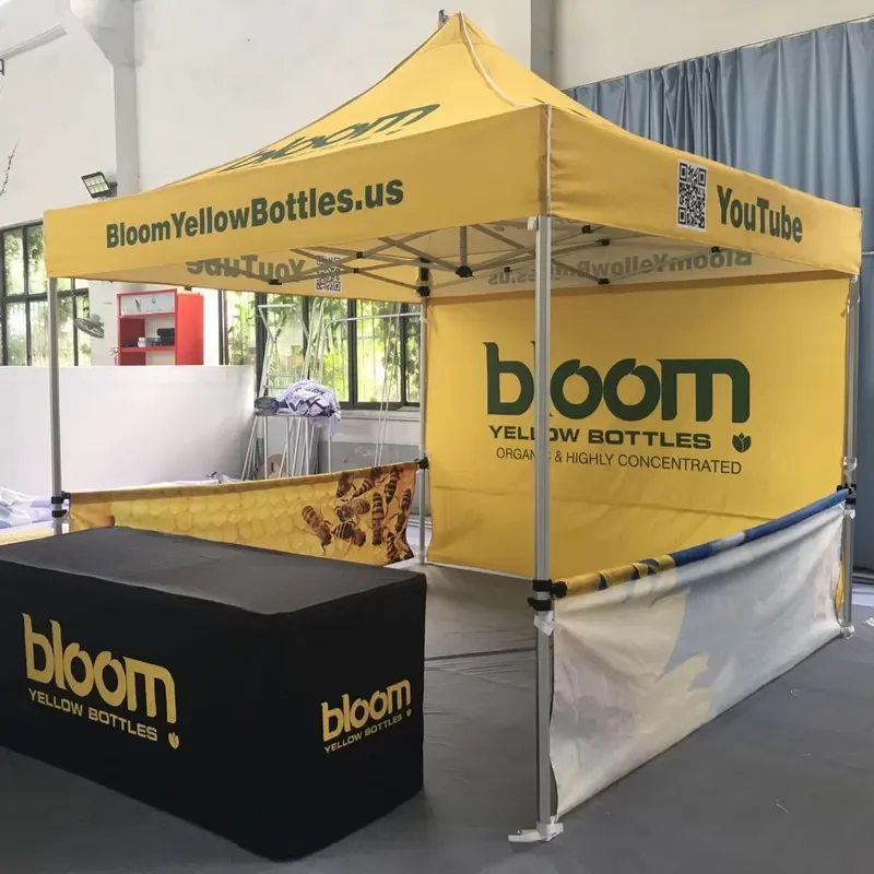 SHOP Instant Custom Event 10x10FT Hexagonal/Diamond Ground Nail Aluminium Folding Gazebo Canopy 100% Waterproof 600D Trade