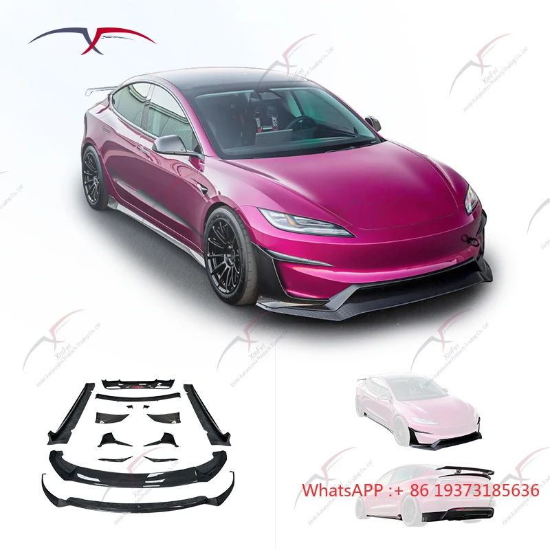Suitable for the Customized Carbon Fiber Body Kit of the New  Model 3 Modified up Model
